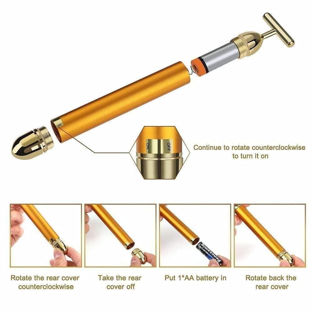 Radiant 24K Face Sculptor™ | Electric Facial Massage Roller